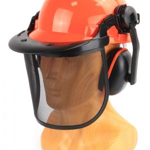 Capacete Florestal de Proteção – Viseira Metálica + Protetores Auditivos
