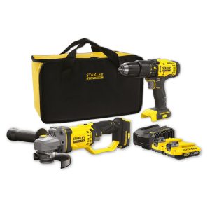 Kit Profissional Stanley Fatmax – Berbequim, Rebarbadora, 2 Baterias, Carregador e Mala
